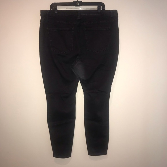 Lane Bryant Super Stretch Skinny Jeans Black 22 - Picture 5 of 7